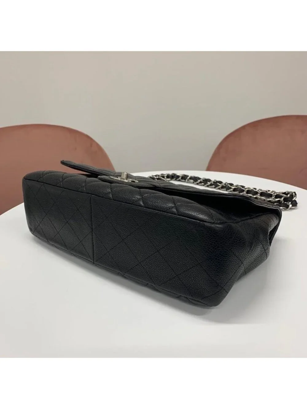 Chanel Quilted 30 Turnlock CC Logo Chain Shoulder Bag